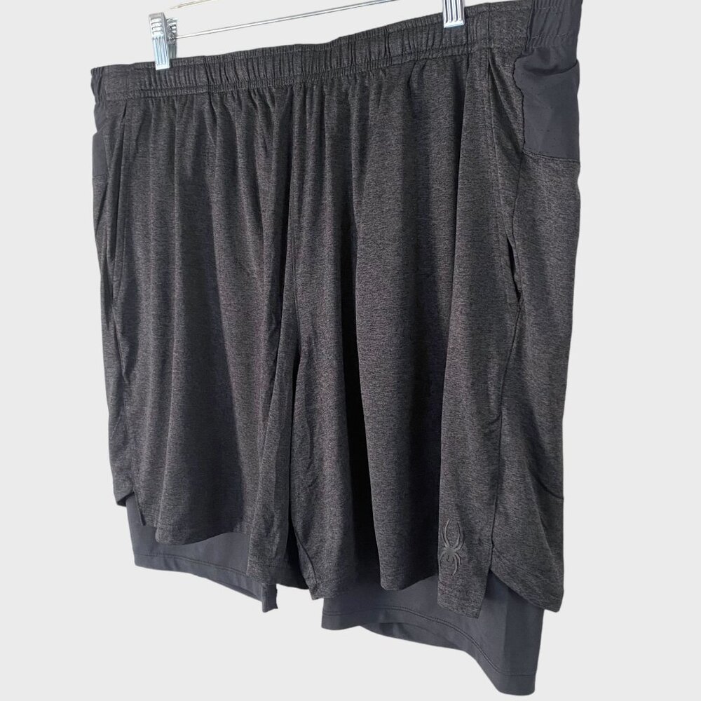 Spyder Active Performance Proweb Lined Shorts Gra… - image 3